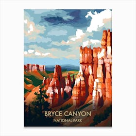 Bryce Canyon National Park Travel Poster Illustration Style 3 Canvas Print
