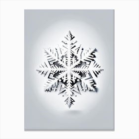 Crystal, Snowflakes, Retro Minimal 4 Canvas Print