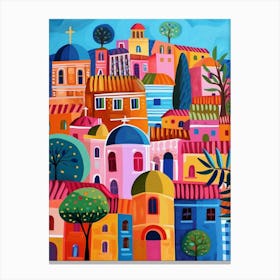 Kitsch Colourful Rome 4 Canvas Print