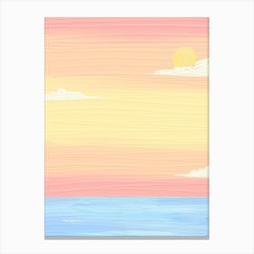 Sunset In The Sea Canvas Print