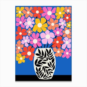 Flower Vase Contemporary Canvas Print
