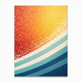 Abstract Sunset with Stripes Canvas Print