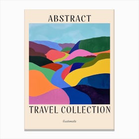 Abstract Travel Collection Poster Guatemala 2 Canvas Print