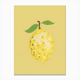 Lemon Pixel Art Canvas Print