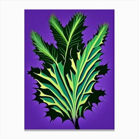 Thistle Leaf Vibrant Inspired 1 Canvas Print