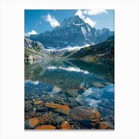 Swiss Alps Lake Canvas Print