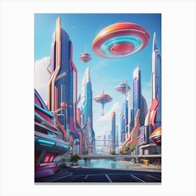 Futuristic City 5 Canvas Print