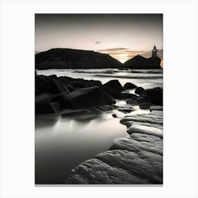 Lighthouse At Sunset 58 Canvas Print