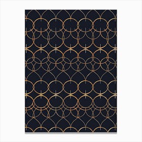 Gold Circles Seamless Pattern Canvas Print