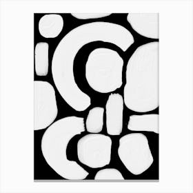 Monochrome Abstract Painting Canvas Print