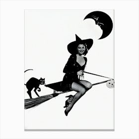 Actress Ava Gardner Dressed As A Witch Canvas Print