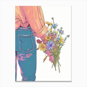 Spring Inspired Jeans Canvas Print