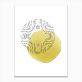 Yellow And Grey Space Canvas Print