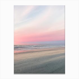 Camber Sands, East Sussex Pink Photography 1 Canvas Print
