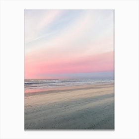 Camber Sands, East Sussex Pink Photography 1 Canvas Print
