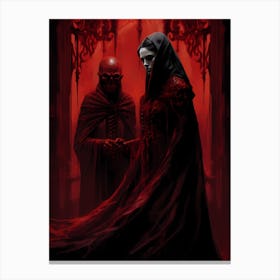 Horror Red Witch Canvas Print