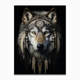 Indian Wolf Portrait 1 Canvas Print