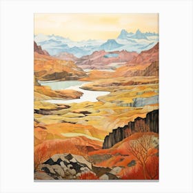 Autumn National Park Painting Vatnajkull National Park Iceland 1 Canvas Print