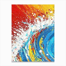 Abstract Of A Colorful Wave Canvas Print