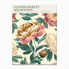 Flowers Market Melbourne Canvas Print