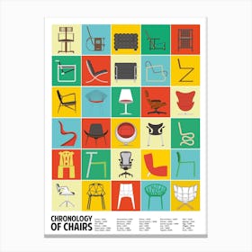 A Chronology Of Chairs Canvas Print
