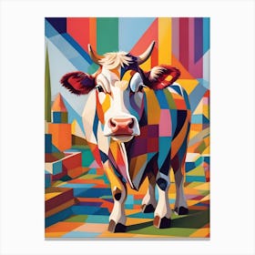 Colorful Cow Canvas Print