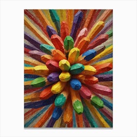 Crayon Burst Canvas Print