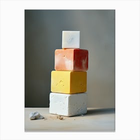 Stack Of Soap, Stone Art Canvas Print