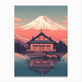 Mount Fuji Japan Travel Illustration 5 Canvas Print