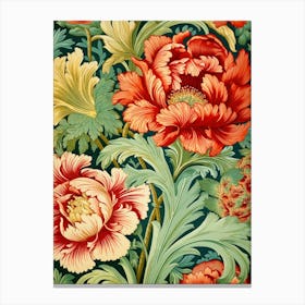 Victorian Floral Wallpaper 6 Canvas Print