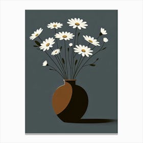 Daisies In A Vase 13 Canvas Print