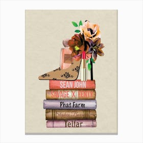 Heels & Books Canvas Print