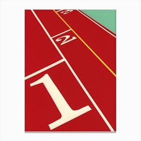 Running Track 123 Canvas Print