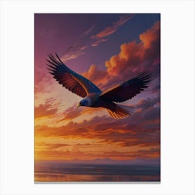 Eagle In Flight 2 Canvas Print