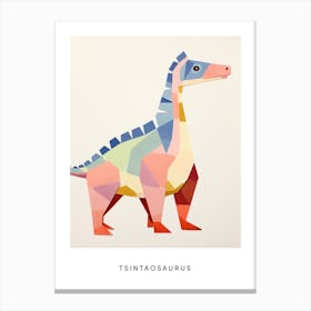 Nursery Dinosaur Art Tsintaosaurus 2 Poster Canvas Print