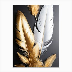 Gold Feathers 2 Canvas Print