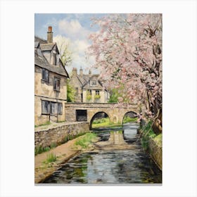Bourton On The Water (Gloucestershire) Painting 5 Canvas Print