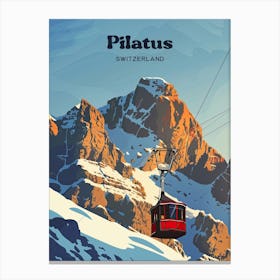 Mount Pilatus Switzerland Digital Travel Art Stampe su tela