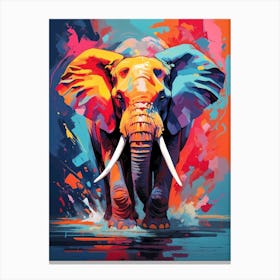 Vivid Elephant Canvas Print