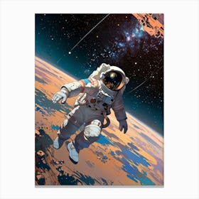 Astronaut In Space 4 Canvas Print