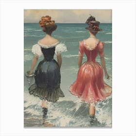 Two Women On The Beach 2 Canvas Print