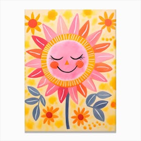 Sun Folk Art 1 Canvas Print