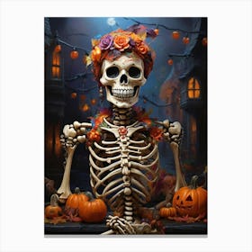 Halloween Skeleton 3 Canvas Print