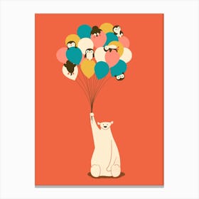 Penguin Bouquet Canvas Print