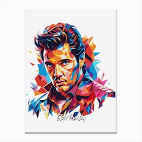 Elvis Presley 01 Portrait Music Icon Style WPAP Pop Art Canvas Print