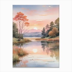 Watercolor Landscape Art Print (2) Canvas Print