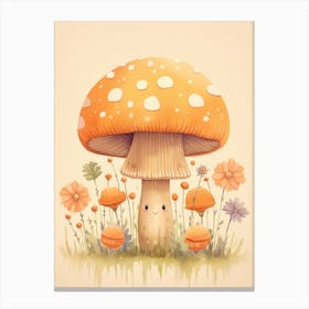 Cute Mushroom Nursery 3 Canvas Print