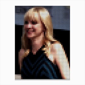 Anna Faris In Style Dots Canvas Print