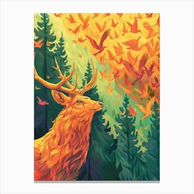 Deer In The Forest 20 Canvas Print