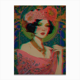 Lady In Pink Canvas Print